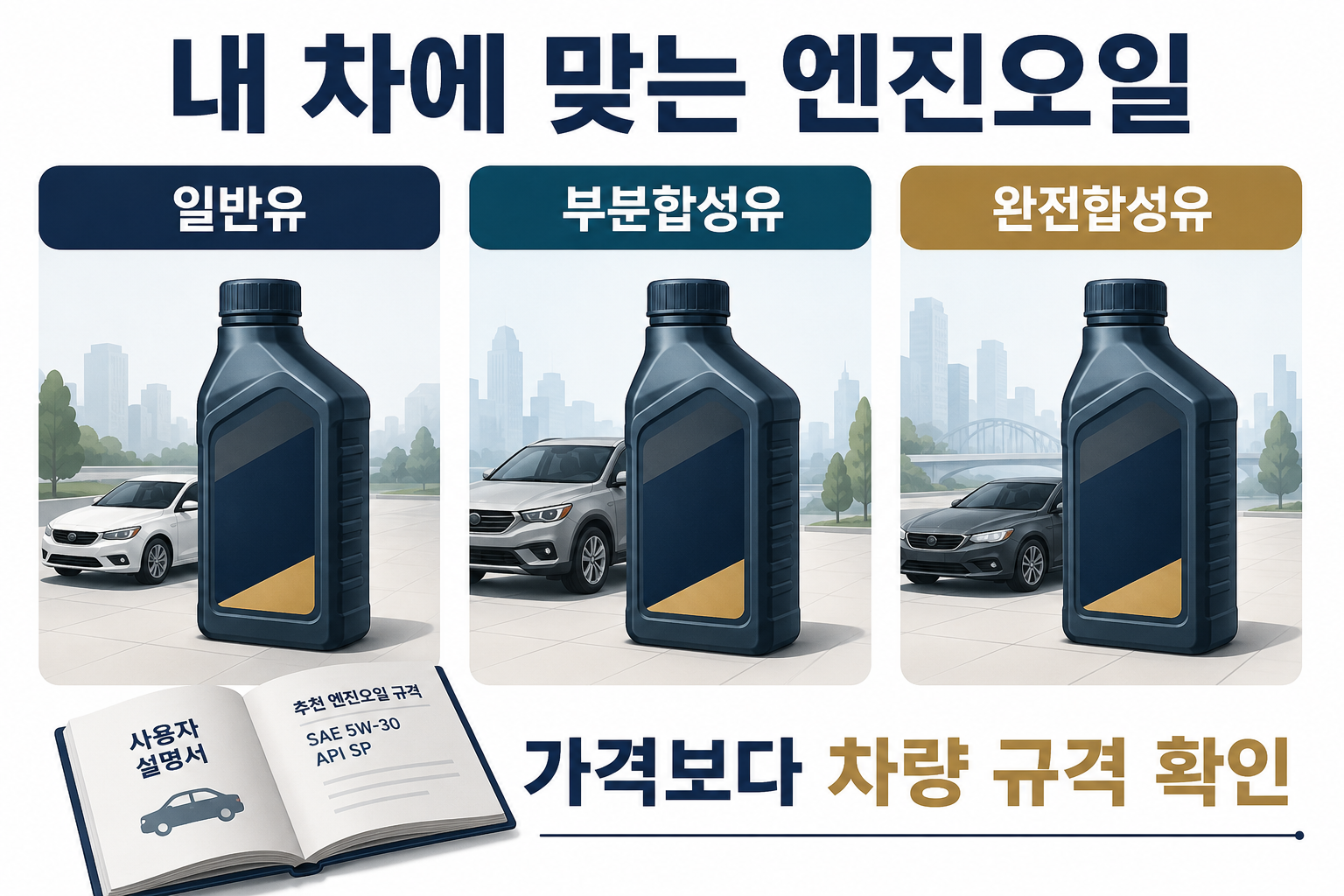 일반유 vs 합성유 차이｜내 차에는 어떤 엔진오일이 맞을까?