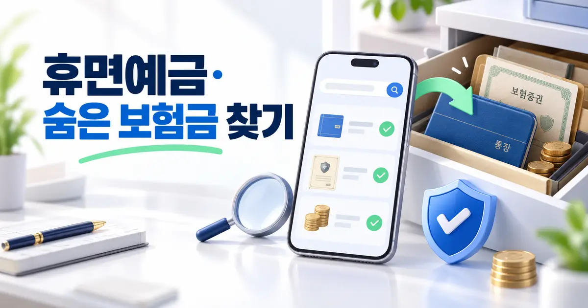 휴면예금·숨은 보험금 찾는 방법｜통합조회와 환급 신청