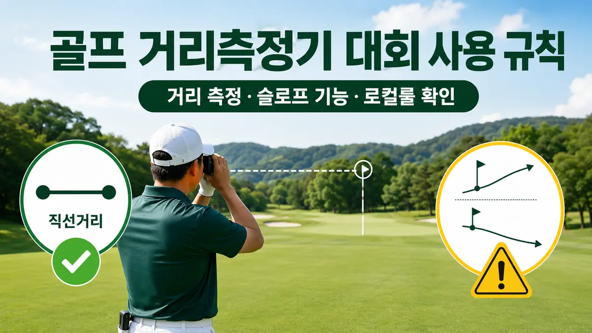 골프 거리측정기 대회 사용 규칙｜슬로프 기능과 벌타
