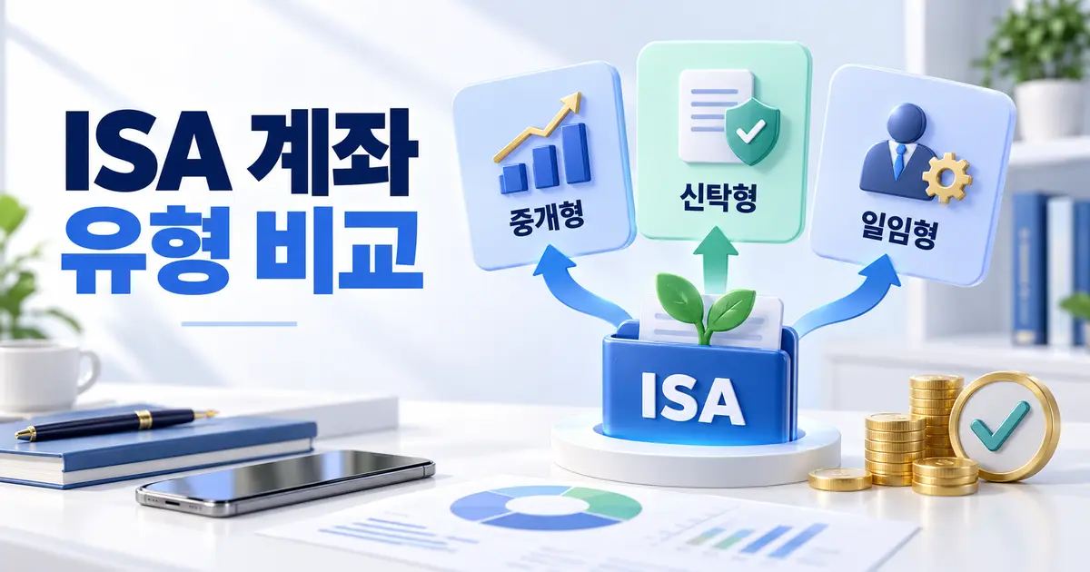 2026 ISA 계좌 유형 비교｜중개형·신탁형·일임형 차이와 절세 방법
